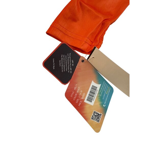 Uzzi Gradient Ombre Hoodie L 14-16  Rainbow Fishing Shirt UPF Long Sleeve - Picture 5 of 7